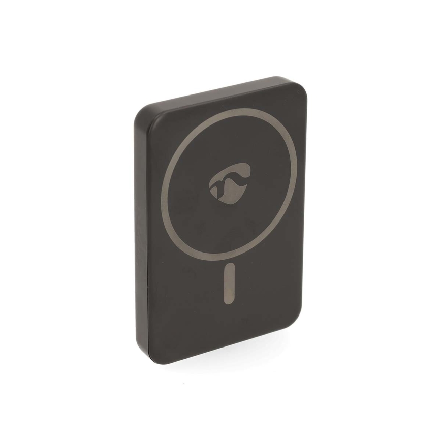 Power bank 2i1 magnetisk med trådlös laddning MagSafe 5000 mAh svart
