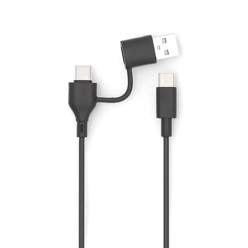 Power bank 2i1 magnetisk med trådlös laddning MagSafe 5000 mAh svart