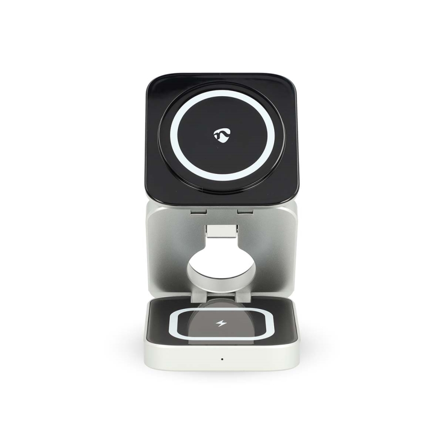 Trådlös laddare 3i1 15W silver