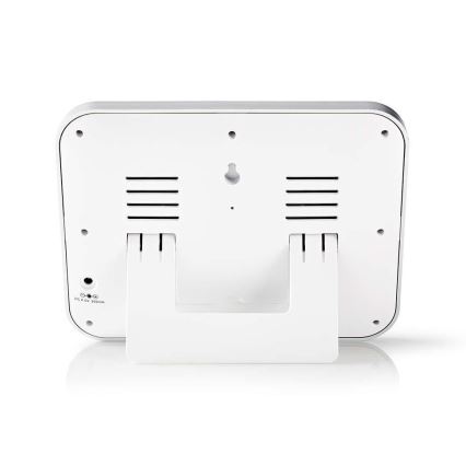 Nedis WEST402WT - Väderstation med färgglad LCD-skärm 230V vit
