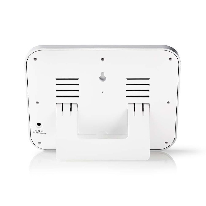 Nedis WEST402WT - Väderstation med färgglad LCD-skärm 230V vit
