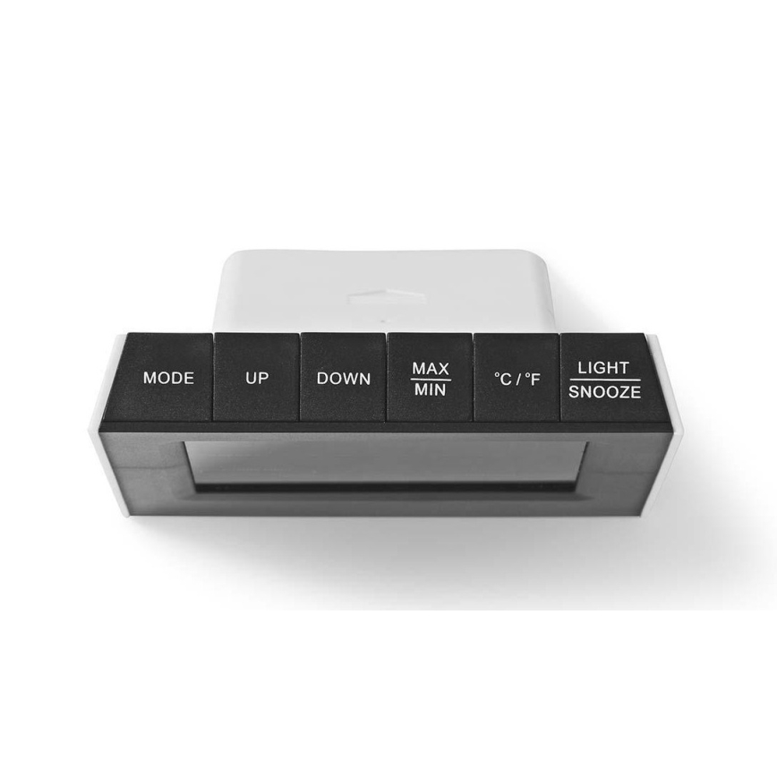Väderstation med LCD-skärm i färg 230V/3xAAA + 2xAA svart