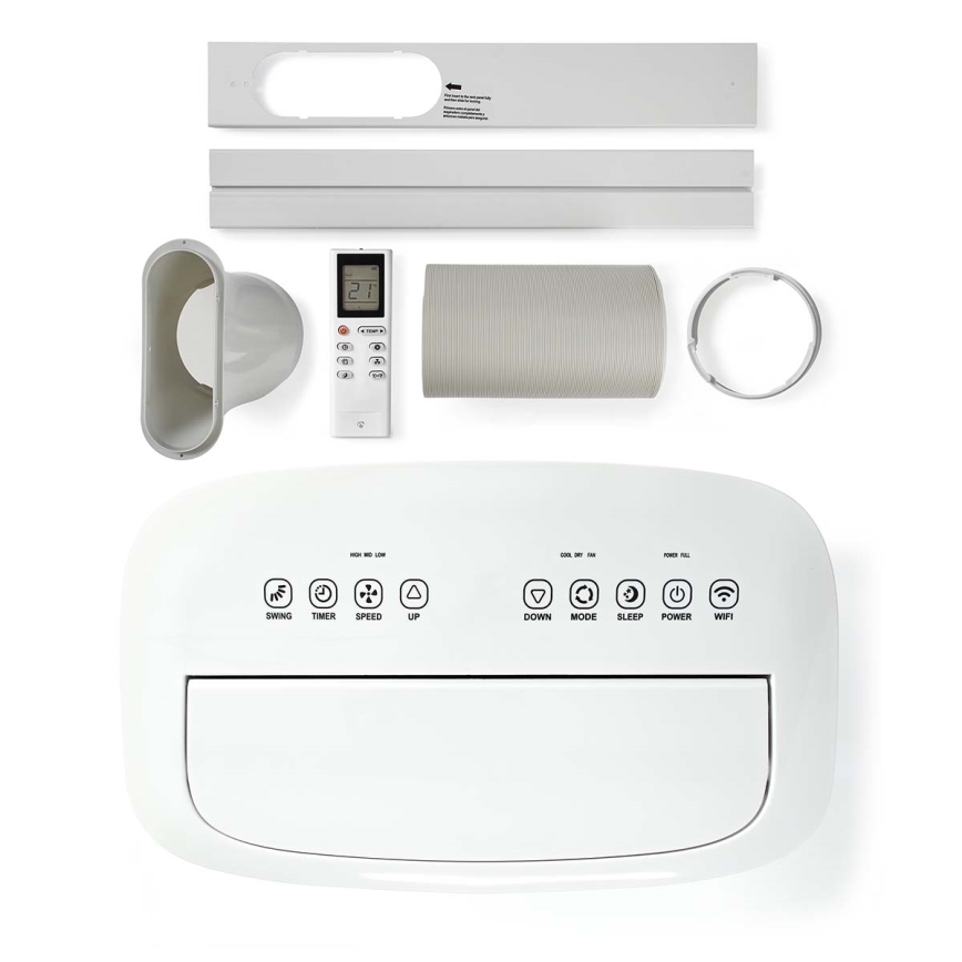 Smart mobil luftkonditionering 3i1 med kompletta tillbehör 1800W/230V 16000 BTU Wi-Fi + fjärrkontroll