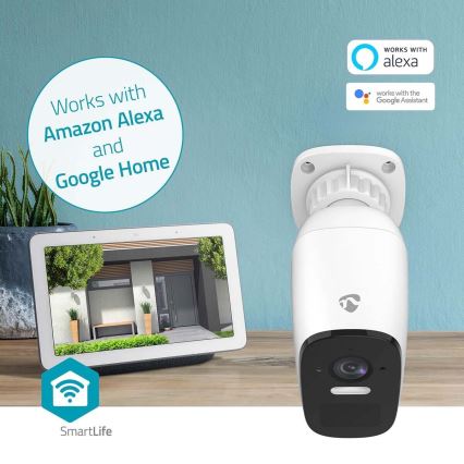 Smart utomhus uppladdningsbar kamera med sensor SmartLife 4MP Quad HD 1440p 5V/5200mAh Wi-Fi Tuya IP66