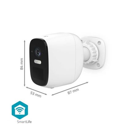 Smart utomhus uppladdningsbar kamera med sensor SmartLife 4MP Quad HD 1440p 5V/5200mAh Wi-Fi Tuya IP66