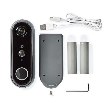 Video ringklocka med rörelsedetektor Full HD 1080p 5200 mAh Wi-Fi IP54
