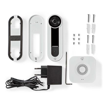 Trådlös videodörrklocka med Full HD 1536p-sensor 3xAA Wi-Fi IP65