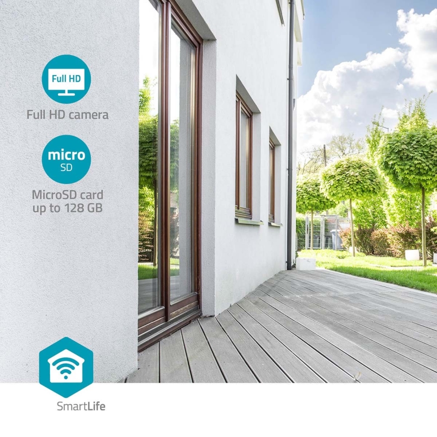 Smart utomhuskamera Smartlife Full HD 1080p med LED-belysning Wi-Fi Tuya IP65