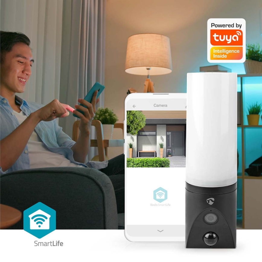 Smart utomhuskamera SmartLife Full HD 1080p med LED-belysning Wi-Fi Tuya IP65
