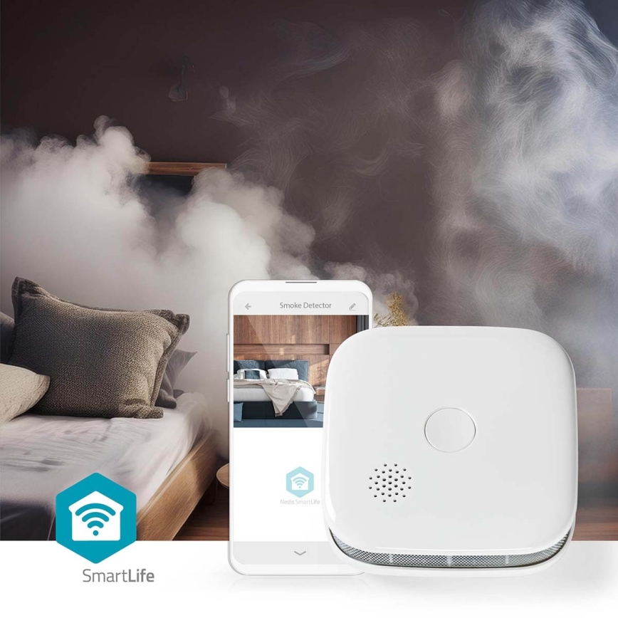SmartLife rökdetektor 3V/1xCR123A Wi-Fi Tuya