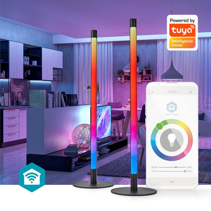 KIT 2x LED RGBIC Ljusreglerad bordslampa SmartLife LED/36W/230V 55 cm 2700-6500K Wi-Fi Tuya + fjärrkontroll