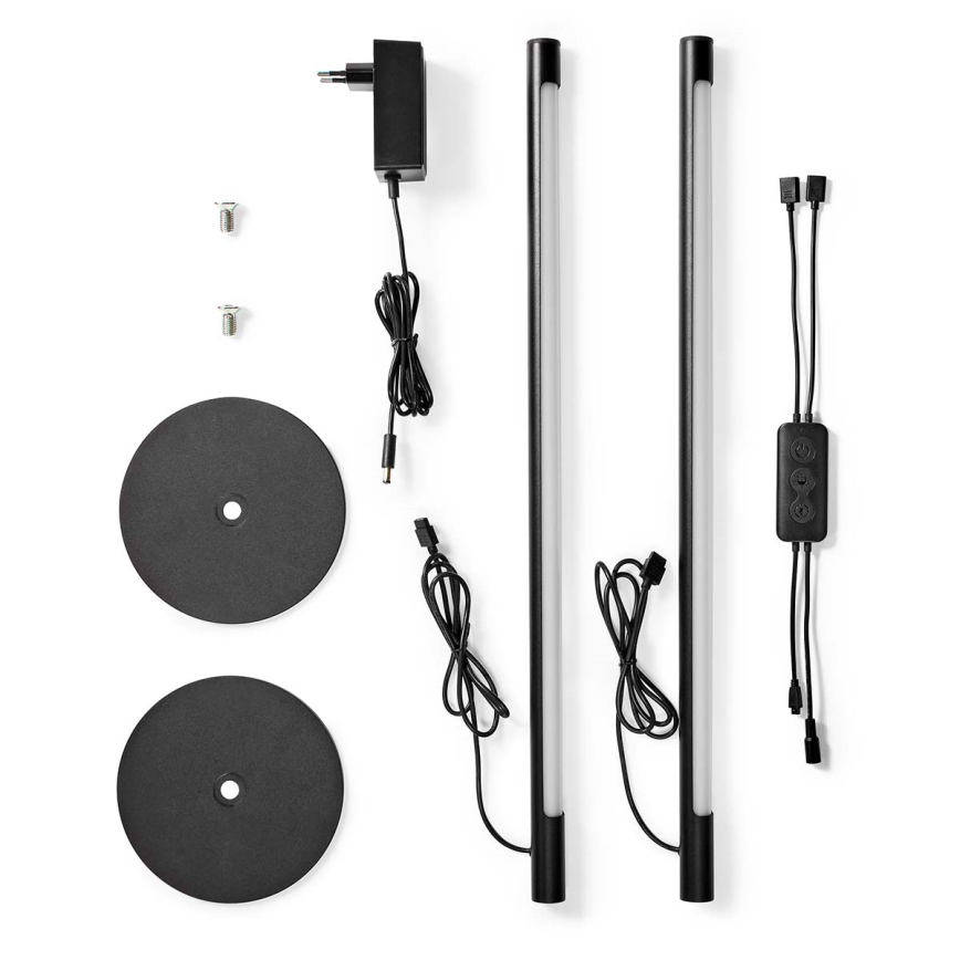 KIT 2x LED RGBIC Ljusreglerad bordslampa SmartLife LED/36W/230V 55 cm 2700-6500K Wi-Fi Tuya + fjärrkontroll