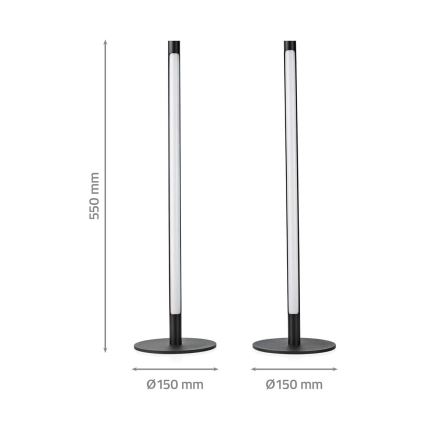 KIT 2x LED RGBIC Ljusreglerad bordslampa SmartLife LED/36W/230V 55 cm 2700-6500K Wi-Fi Tuya + fjärrkontroll