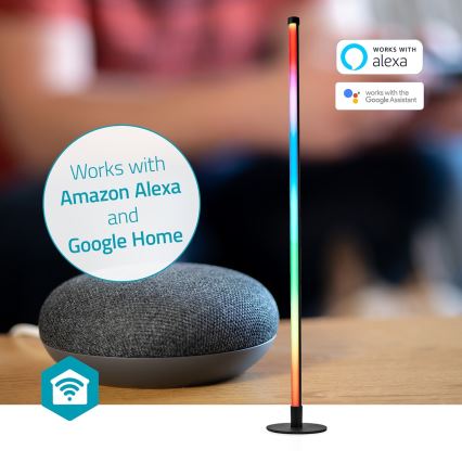 LED RGBIC Ljusreglerad golvlampa Smartlife LED/10W/230V 100,5 cm 2700-6500K Wi-Fi Tuya + fjärrkontroll
