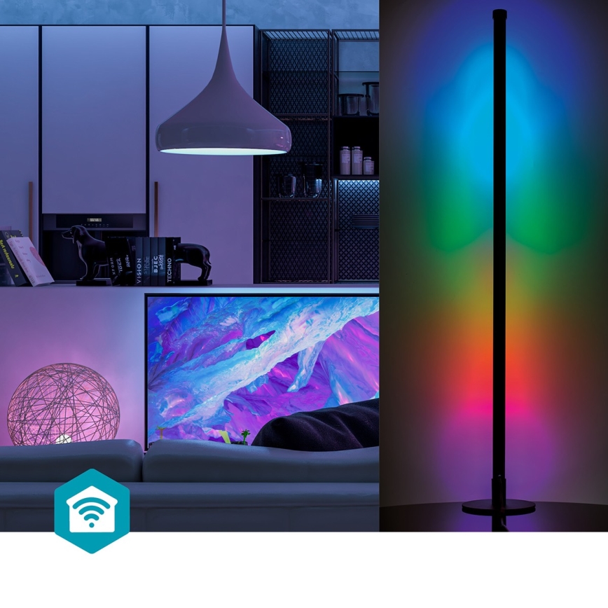 LED RGBIC Ljusreglerad golvlampa Smartlife LED/10W/230V 100,5 cm 2700-6500K Wi-Fi Tuya + fjärrkontroll