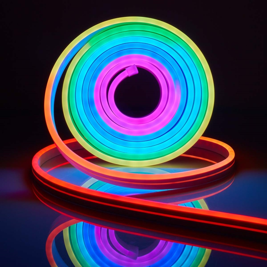 Nedis WIFILN51CRGB-LED RGB Dimbar ljusslinga SmartLife 6m 32W/230V Wi-Fi IP65+ RC