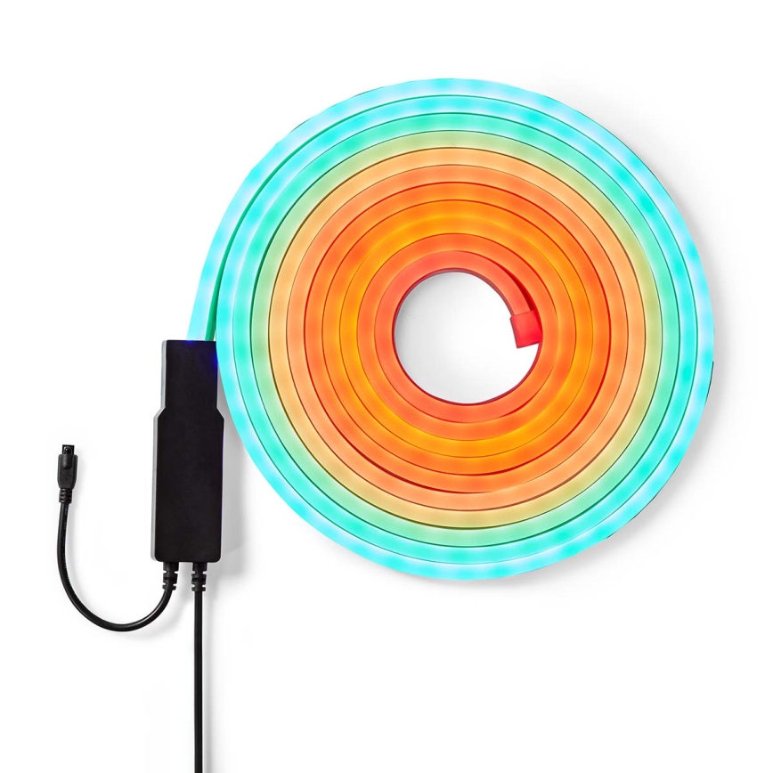 Nedis WIFILN51CRGB-LED RGB Dimbar ljusslinga SmartLife 6m 32W/230V Wi-Fi IP65+ RC