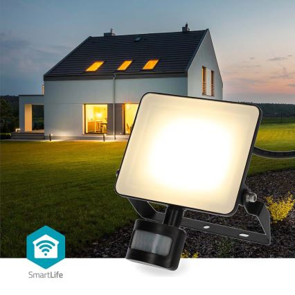 LED-dimbar strålkastare med rörelsesensor SmartLife LED/20W/230V 3000-6500K IP44 Wi-Fi