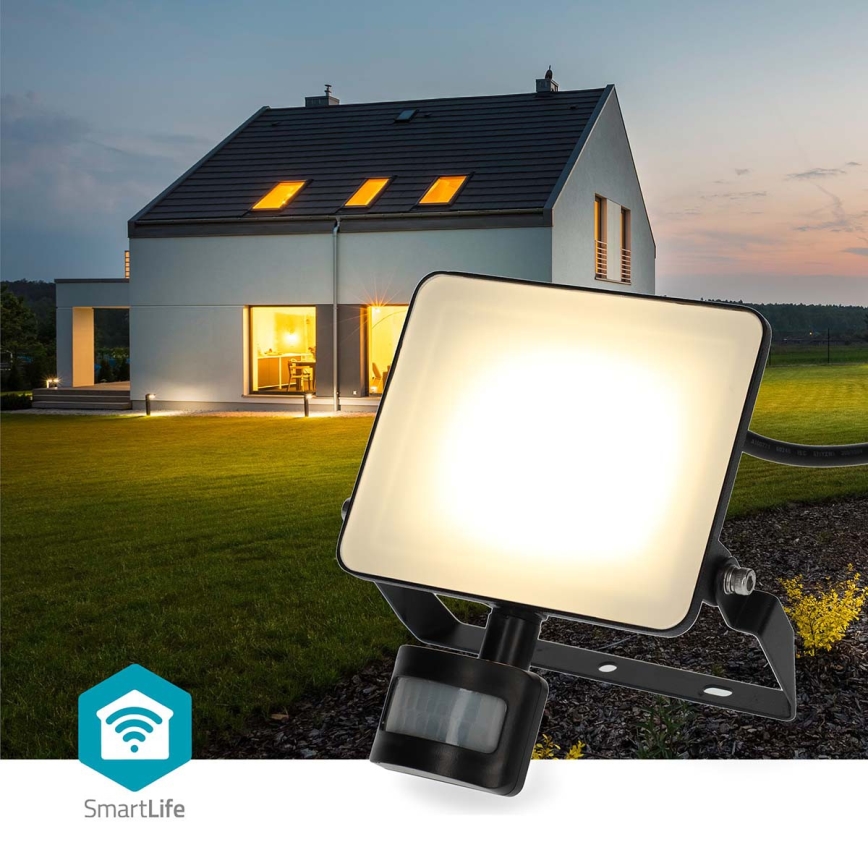 LED-dimbar strålkastare med rörelsesensor SmartLife LED/20W/230V 3000-6500K IP44 Wi-Fi