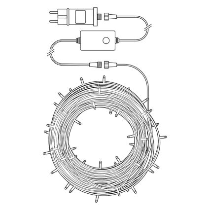 Utomhus julljusslinga  48xLED 13,8m IP65 Wi-Fi Tuya