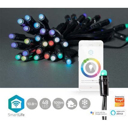 Utomhus julljusslinga  48xLED 13,8m IP65 Wi-Fi Tuya