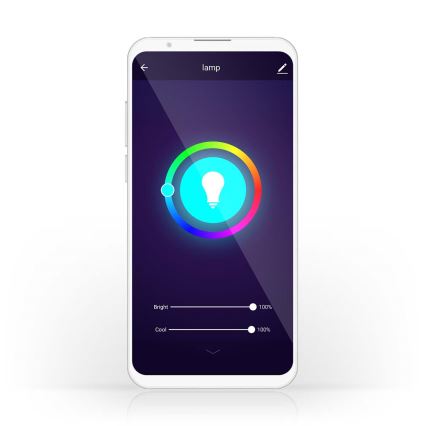 Nedis WIFILRC20E27 - SET 2xLED RGBW Dimbar glödlampa E27/9W Wi-Fi 2700-6500K