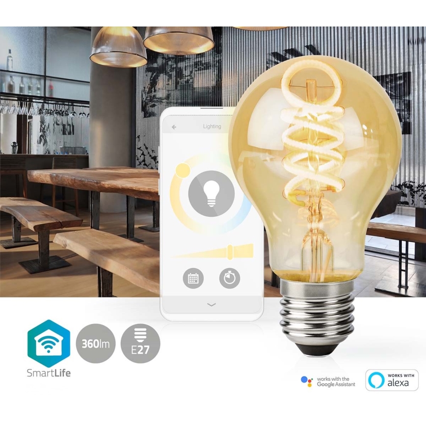 LED Dimbar glödlampa A60 E27/4,9W/230V Wi-Fi 1800-6500K