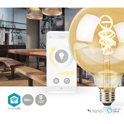 LED Dimbar glödlampa E27/4,9W/230V Wi-Fi 1800-6500K