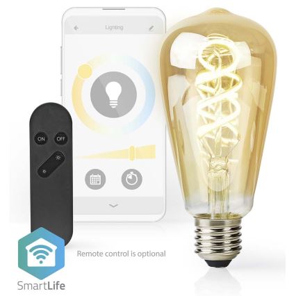 LED Dimbar glödlampa ST64 E27/4,9W/230V Wi-Fi 1800-6500K