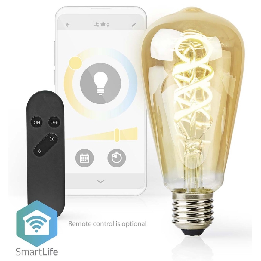LED Dimbar glödlampa ST64 E27/4,9W/230V Wi-Fi 1800-6500K