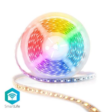 Nedis WIFILS50CRGBW - LED RGB Smart Wi-Fi ljusslinga LED/15W/230V 2700 - 6500K 5 m