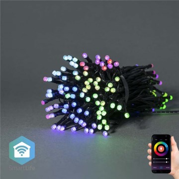 Nedis WIFILX01C168 - LED RGB Julslinga 168xLED/8 funktioner 23m IP44 Wi-Fi Tuya