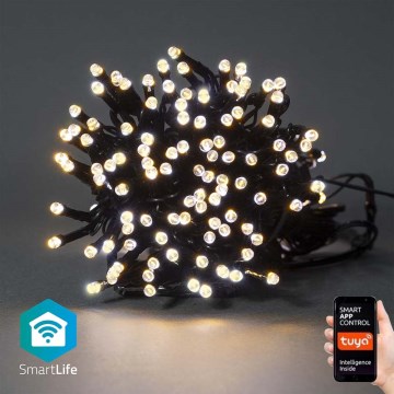 Nedis WIFILX01W100-LED Julslinga 100xLED/8 funktioner 15m IP65 Wi-Fi Tuya varm