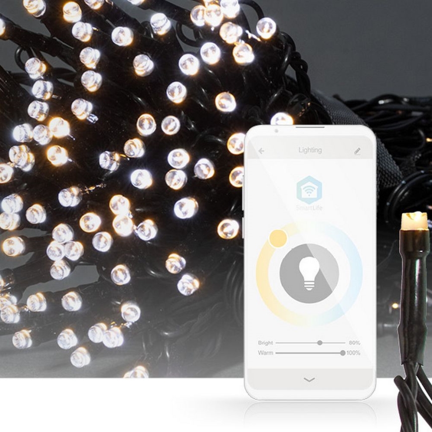LED Julslinga 100xLED/8 funktioner 15m IP65 Wi-Fi Tuya