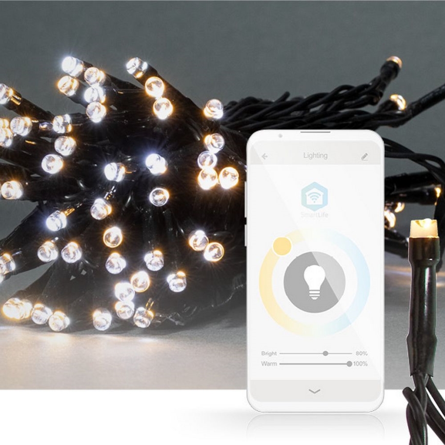 LED ljusslinga för jul – 50 LED / 8 funktioner, 5 m, IP65, Wi‑Fi, Tuya