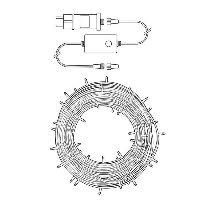 LED Julslinga 50xLED/8 funktioner 10m IP65 Wi-Fi Tuya