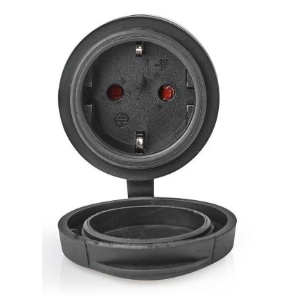 Smart eluttag 3680W/230V/Schuko Typ F/16A Wi-Fi IP44 svart