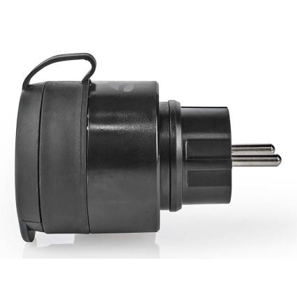 Smart eluttag 3680W/230V/Schuko Typ F/16A Wi-Fi IP44 svart