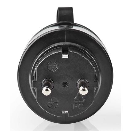 Smart eluttag 3680W/230V/Schuko Typ F/16A Wi-Fi IP44 svart