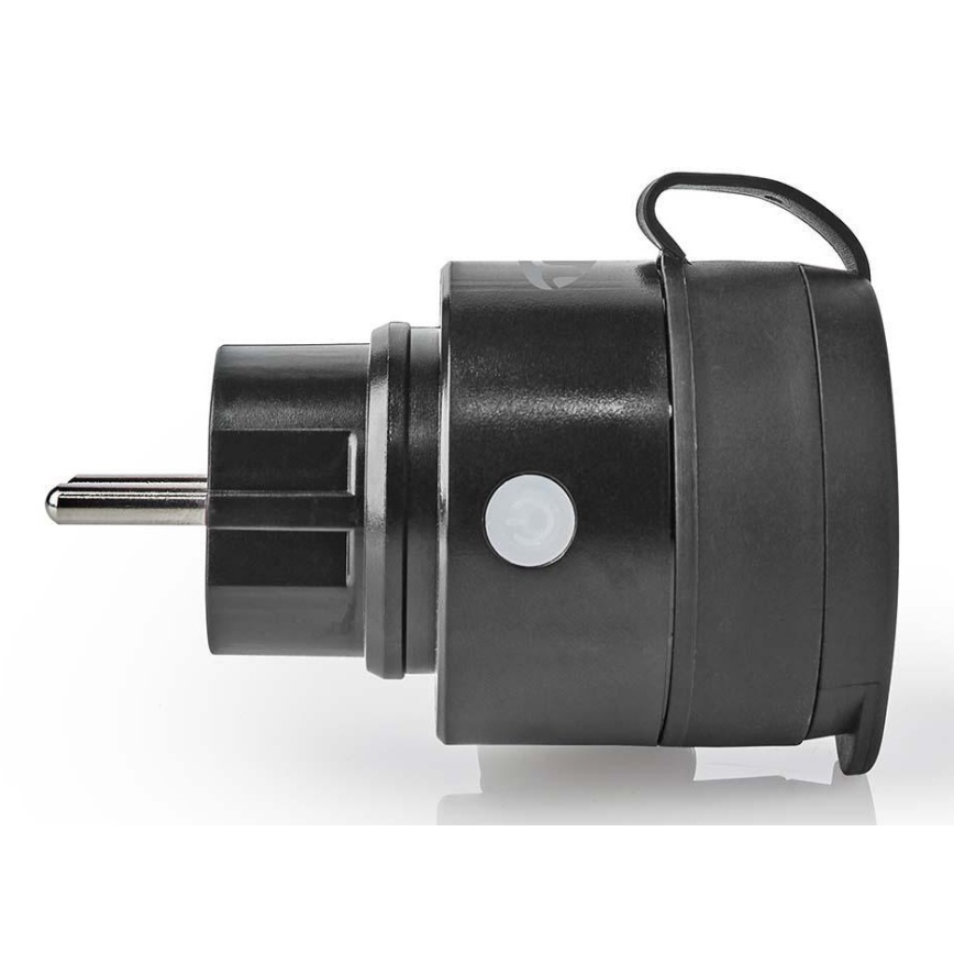 Smart eluttag 3680W/230V/Schuko Typ F/16A Wi-Fi IP44 svart