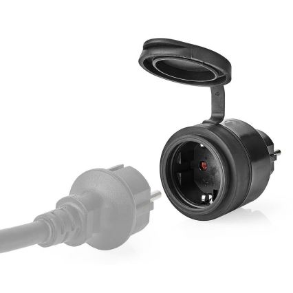 Smart eluttag 3680W/230V/Schuko Typ F/16A Wi-Fi IP44 svart