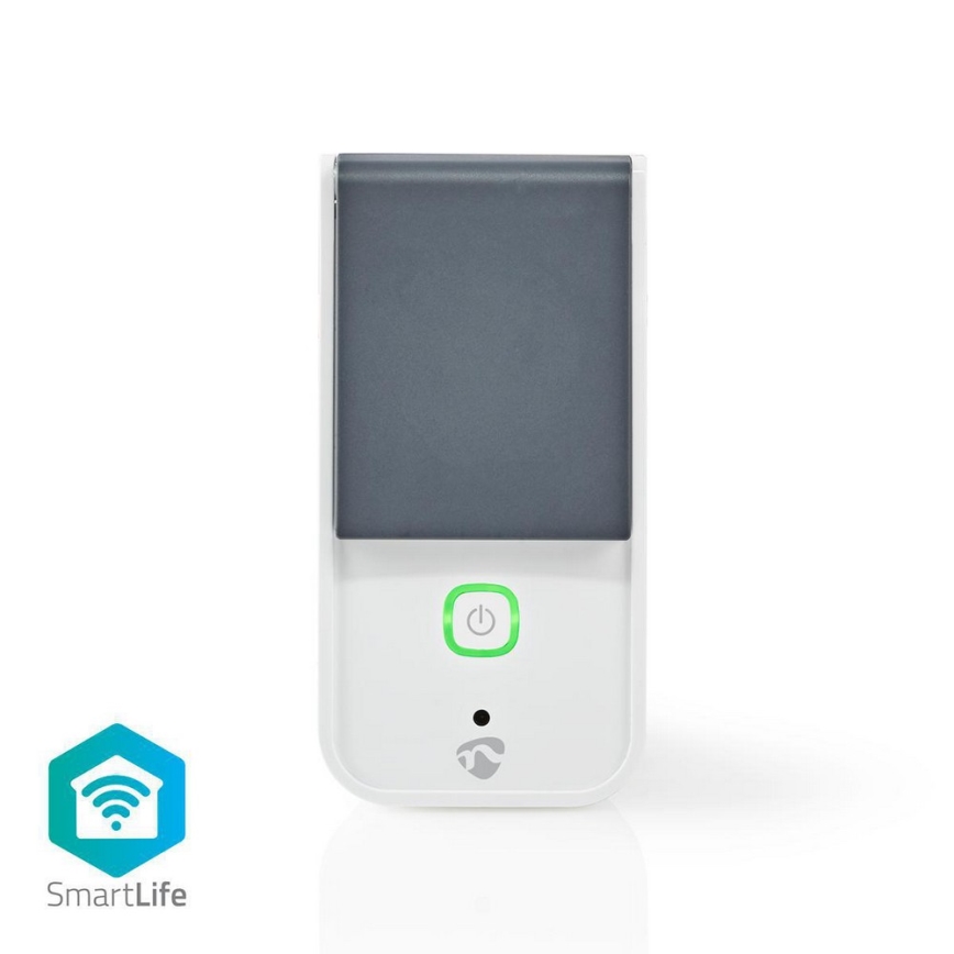 Nedis WIFIPO120EWT − Utomhus Smart Plug 3680W/typ/230V Wifi IP44