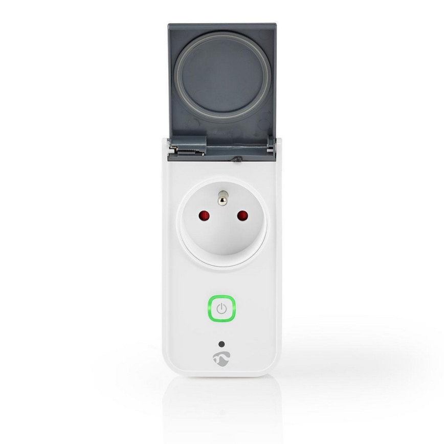 Nedis WIFIPO120EWT − Utomhus Smart Plug 3680W/typ/230V Wifi IP44