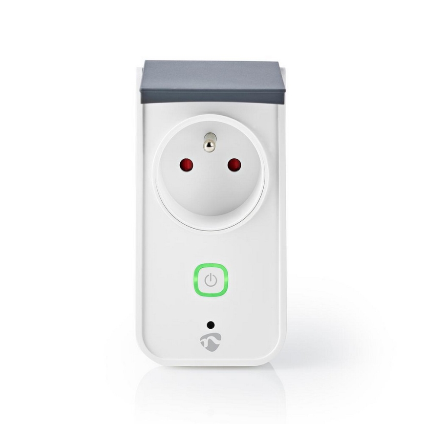 Nedis WIFIPO120EWT − Utomhus Smart Plug 3680W/typ/230V Wifi IP44