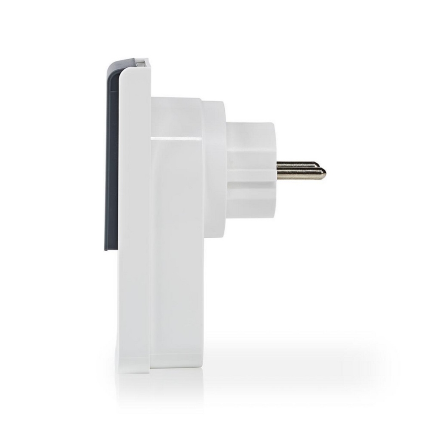 Nedis WIFIPO120EWT − Utomhus Smart Plug 3680W/typ/230V Wifi IP44