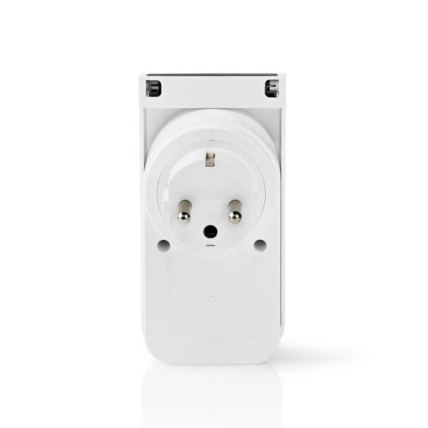 Nedis WIFIPO120EWT − Utomhus Smart Plug 3680W/typ/230V Wifi IP44