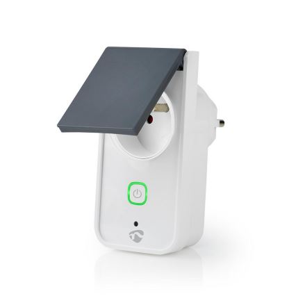 Nedis WIFIPO120EWT − Utomhus Smart Plug 3680W/typ/230V Wifi IP44