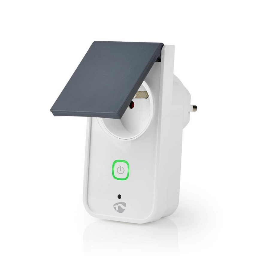 Nedis WIFIPO120EWT − Utomhus Smart Plug 3680W/typ/230V Wifi IP44