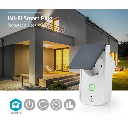 Smart utomhus uttag 3680W/230V/Typ F SCHUKO/16A Wi-Fi IP44