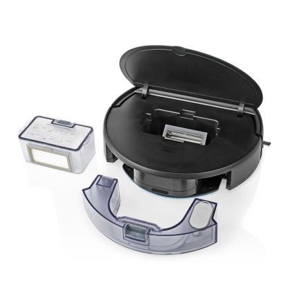 Smart robotdammsugare med mopp 28W/2500 mAh Wi-Fi svart + fjärrkontroll